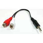 SF Cable 6 3.5mm Stereo Male to Two RCA Female Splitter Cable