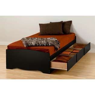   Sonoma Black XL Long Twin Size Platform Bed w/Drawer 