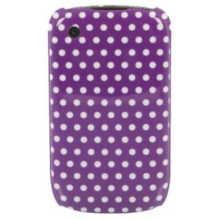 Orbyx Polka Dot Case for BlackBerry Curve 8520/9300 Purple   Mobile 