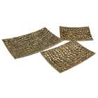 CC Home Furnishings Set of 3 Glitzy Metallic Reptilian Scale 