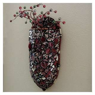  Berry Wall Pocket   Handmade Mosaic