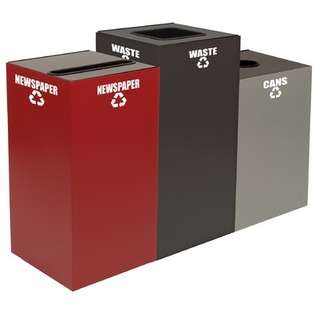 Witt Geocube Recycling Container   Finish Slate, Opening Slot for 