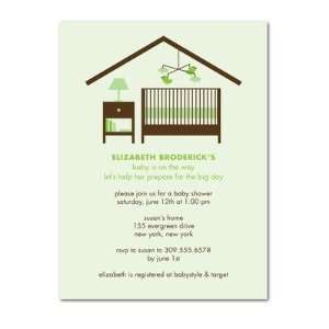    Baby Shower Invitations   Sweet Nursery Wintergreen By Dwell Baby
