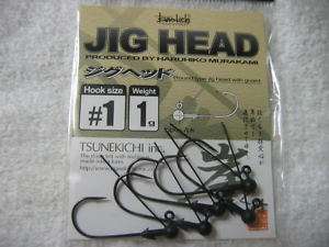 TSUNEKICHI. JIG HEAD, 1.0g #1 5pc. NIP.  