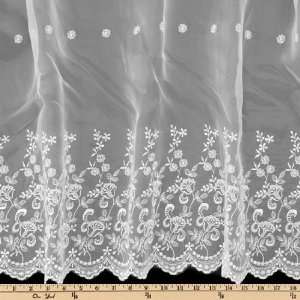   Embroidered Organza White Fabric By The Yard Arts, Crafts & Sewing