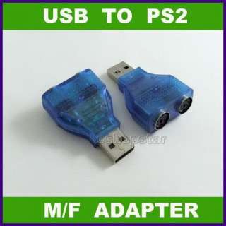 USB Male to 2 PS2 Female Keyboard Mouse Combo Adapter  