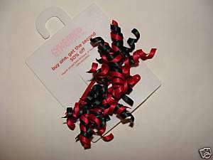 Gymboree Winter Snowflake Clips Red Barrettes Hair Bow  