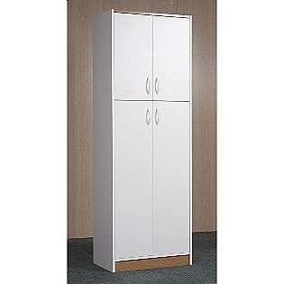 71H x 24W x 14D 4 Door Oak Pantry   White  Orion For the Home 