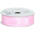 JAM Paper Pink Sheer 7/8 thick x 25 yards Spool of Sheer Ribbon