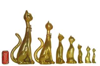   Century Modern BRASS CATs for your Hollywood Regency Table eames era