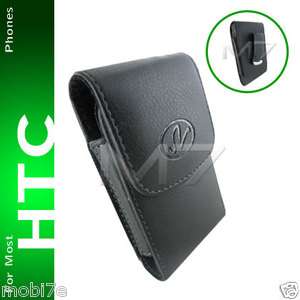   PREMIUM LEATHER POUCH CASE FOR MOST HTC PHONES COVER WITH BELT CLIP