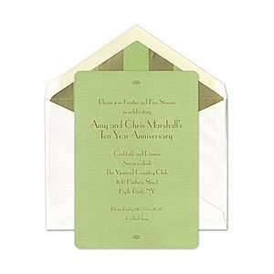  Ribbon Stripe Moss Green Wedding Invitations Health 