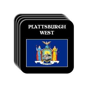 US State Flag   PLATTSBURGH WEST, New York (NY) Set of 4 Mini Mousepad 