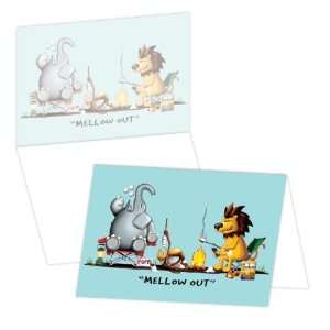  ECOeverywhere Mellow Out Zoo Boxed Card Set, 12 Cards and 