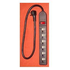  AVB Cable LTS 6H 6 Outlet Power Strip, Black   2 Feet 