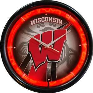  Wisconsin Badgers Plasma Neon Clock