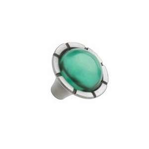   Series Emerald Gem/Ribbed Satin Pewter Cabinet Knob