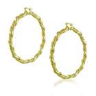 Bling Jewelry Twisted Cable Hoop Earrings Braided Gold Filled