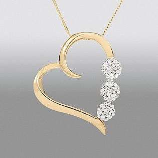 cttw Diamond Open Heart Pendant. Yellow Gold  Jewelry Diamonds 
