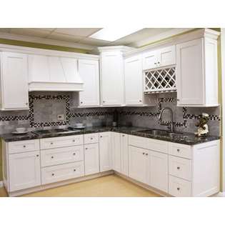 White Shaker 10 x 10 RTA Kitchen Cabinet Furniture  LilyannCabinets 