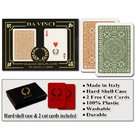 Da Vinci Club Casino, Italian 100% Plastic Playing Cards, 2 Deck Poker 