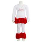 Promotrim Int Baby Girls White Red Faux Fur Snow Princess 2pc Outfit 