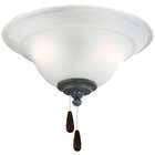light bowl ceiling fan light kit with iridescent ribbon glass