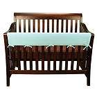 trend lab cribwrap teal long rail cover for convertible cribs