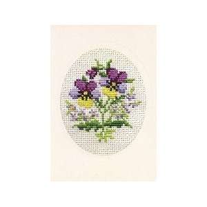    Card and Envelope   Pansy   Cross Stitch Kit Arts, Crafts & Sewing