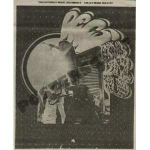 Black Oak Arkansas 1970 Original Concert Promo Ad 