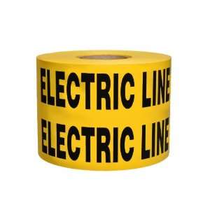   Warning Tape, Legend Caution Buried Electric Line Below (Pack of 4