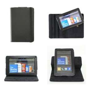  Black Kindle Fire Mat Pattern Leather Dual View 360 
