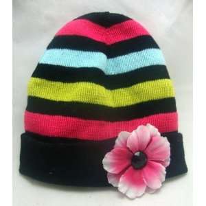  NEW Girls Color Stripes Winter Hat, Limited. Beauty