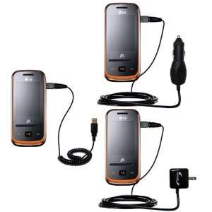  USB cable with Car and Wall Charger Deluxe Kit for the LG 