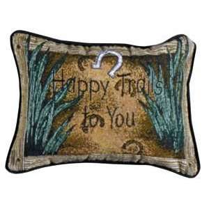 TAPESTRY WORD PILLOW SIMPLY HOME HAPPY TRAILS 