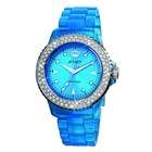 Jet Set Addiction Ladies Watch in Polished Light Blue with Silver 