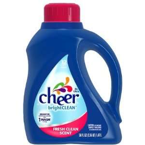 Cheer Bright Clean 2X Concentrated Liquid Fresh Clean Scent 50 oz, 32 