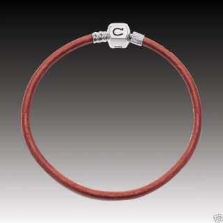 Authentic Chamilia Leather Persimmon Bracelet MLR 3  