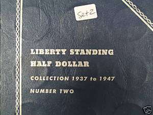 Walking Liberty Half Dollar Set Silver 1937 1947  