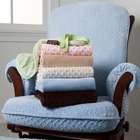Luxe Basics Standard Glider Chair Cover in Minky Dot   Color Ivory
