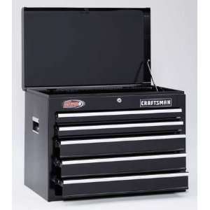  CRAFTSMAN 9 62026 Top Chest,26 Wx16 Dx19 3/4 H In,5 Dr,Blk 