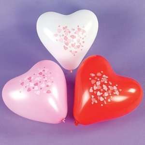  12 Valentine Heart Shaped Balloons Toys & Games