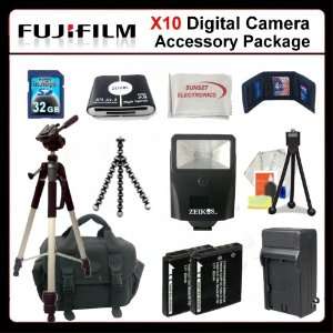  Fujifilm X10 Accessory Package Includes 2 Extended Life 