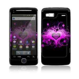 Glowing Love Heart Design Decorative Skin Cover Decal Sticker for HTC 