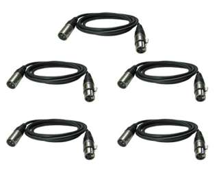 PACK 25 ft feet XLR 3pin male to female mic microphone extension 