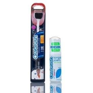 Orabrush Tongue Cleaner with Tongue Foam Orabrush Tongue Cleaner with 