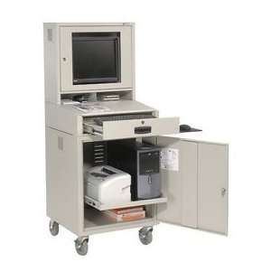 Mobile Security Lcd Computer Cabinet Gray