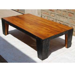   Reclaimed Wood Large Cocktail Sofa Rustic Coffee Table Furniture NEW