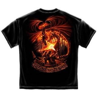 Firefighter T Shirt Fear No Evil Dragon