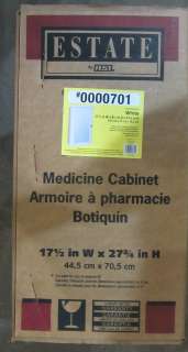   16 x 26 Super Recessible White Medicine Cabinet 094803082301  